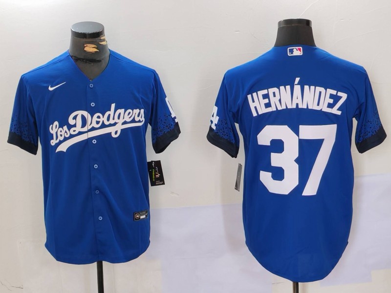 Men's Los Angeles Dodgers Teoscar Hernandez #37 Royal Jersey